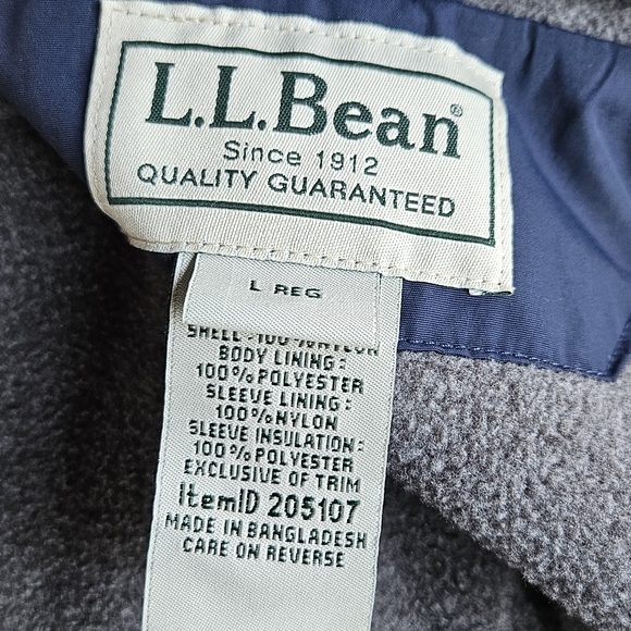 LL Bean Fleece Lined Jacket Sz Large - Picture 7 of 10